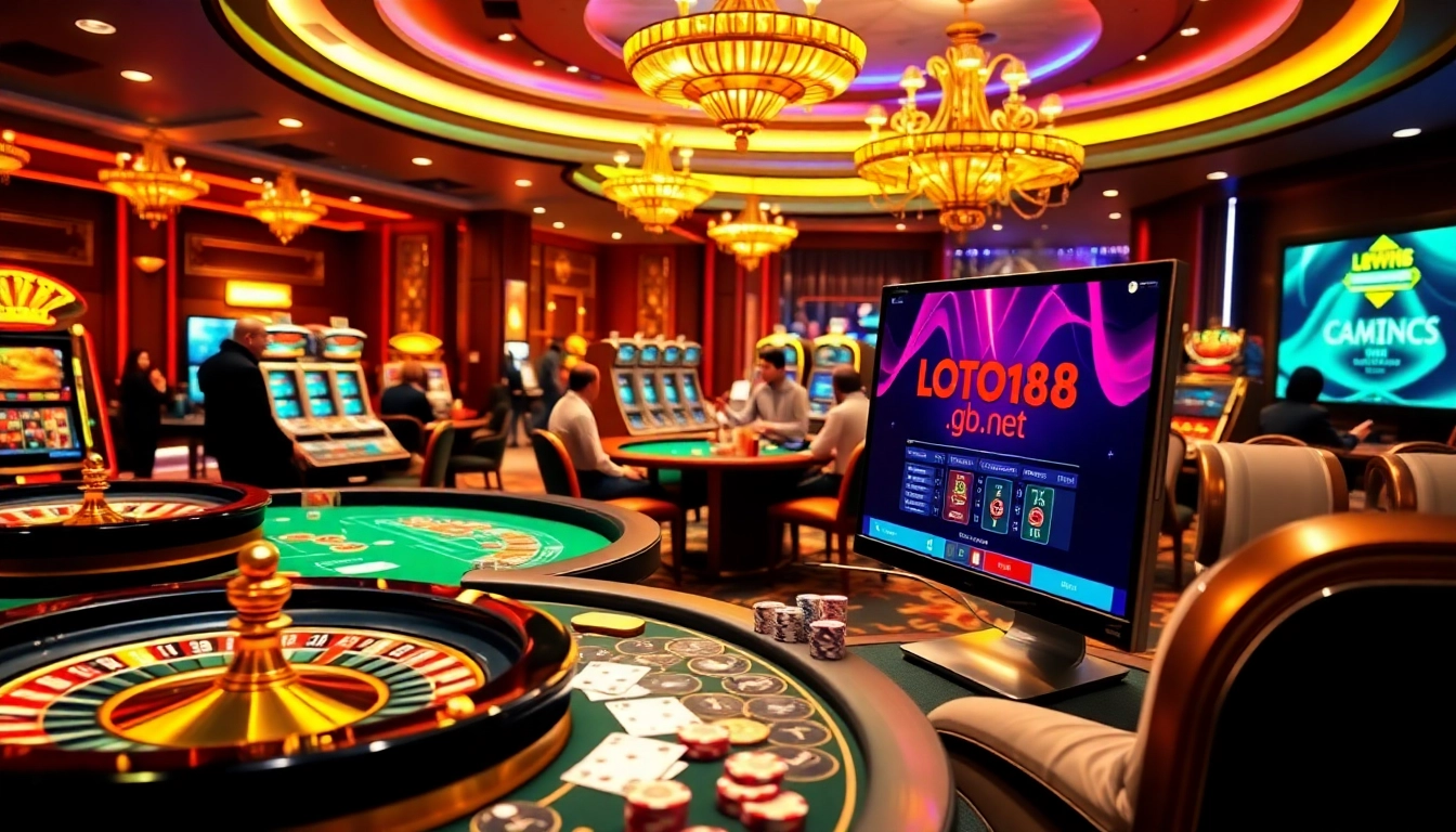 Playing exciting games at loto188.gb.net, showcasing a luxurious online casino experience.