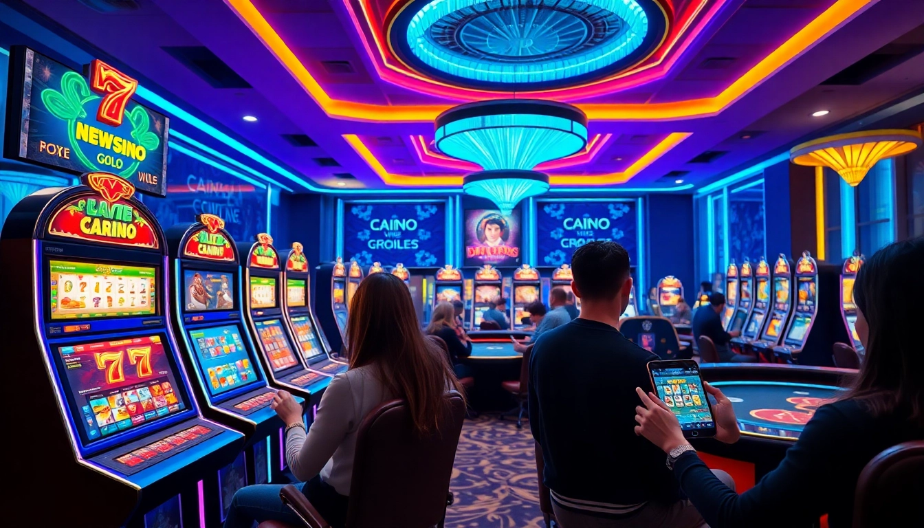 Vibrant online casino experience showcasing new88go.com with players enjoying slot games and live dealers.