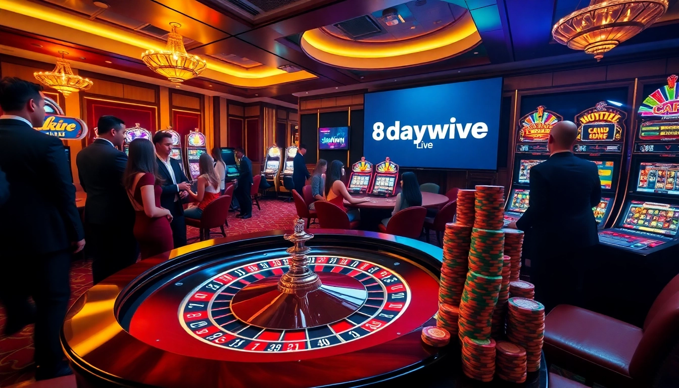 Place your bets and experience excitement at 8daywin.live with vibrant casino visuals.