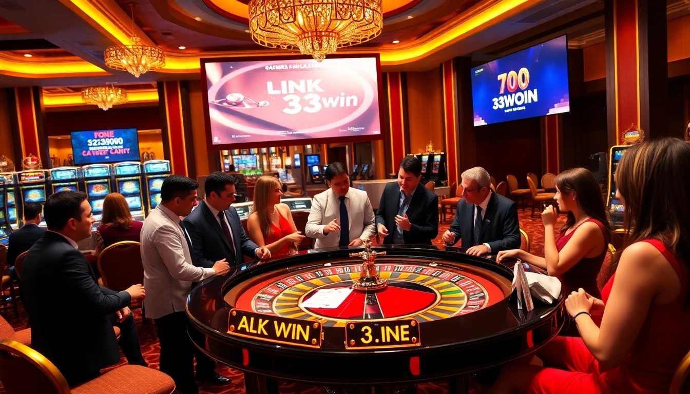 Experience the thrill of gaming at Link 33win with vibrant casino visuals.