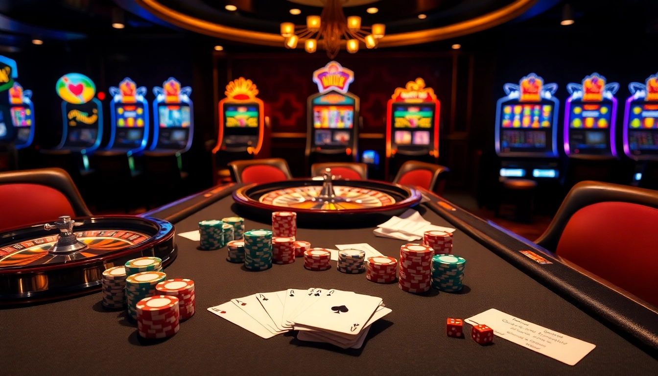 Feel the thrill of MK8 betting at an elegant casino with vibrant poker chips and intriguing slot machines.