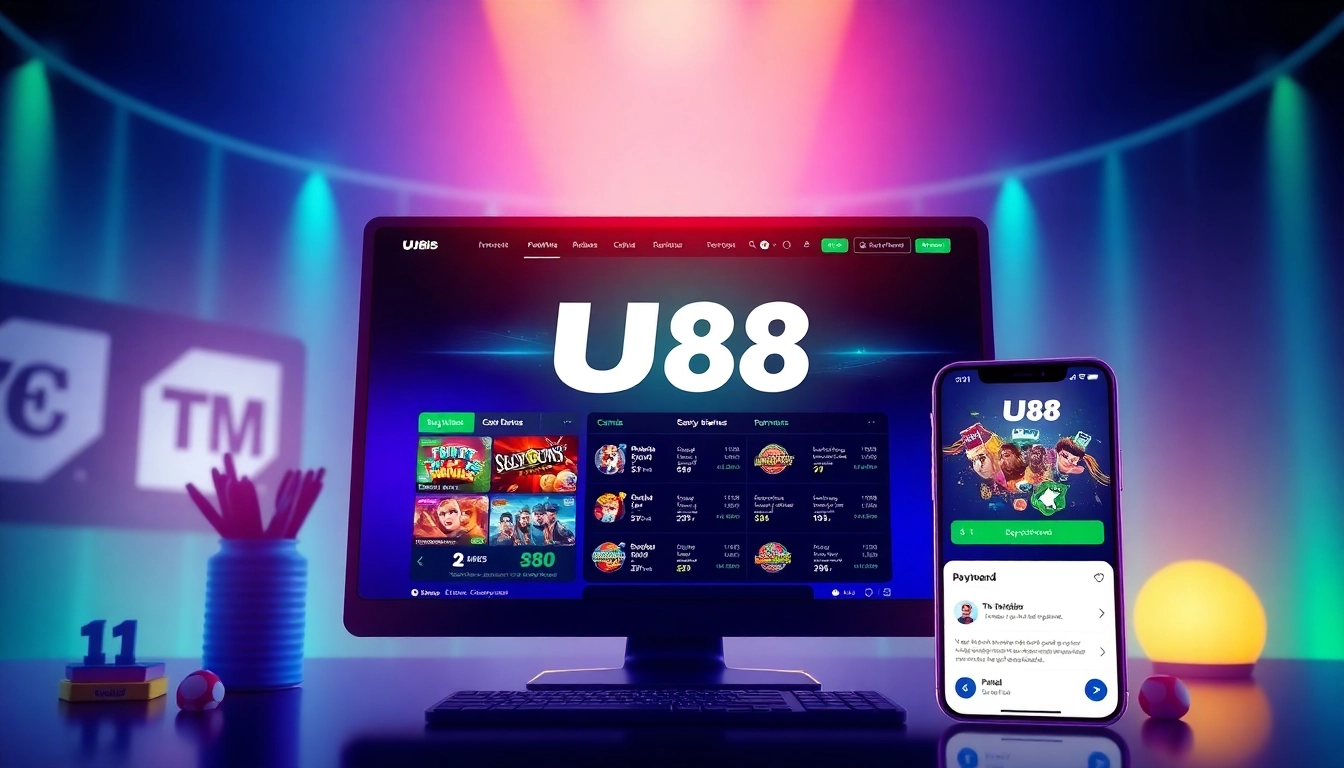 UU88 online betting platform interface with vibrant colors and user-friendly design.