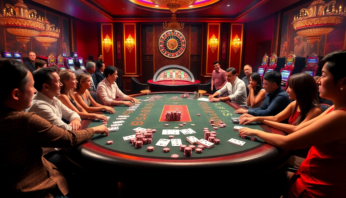 Experience high-stakes gaming at a luxurious poker table with nohu-inspired ambiance.