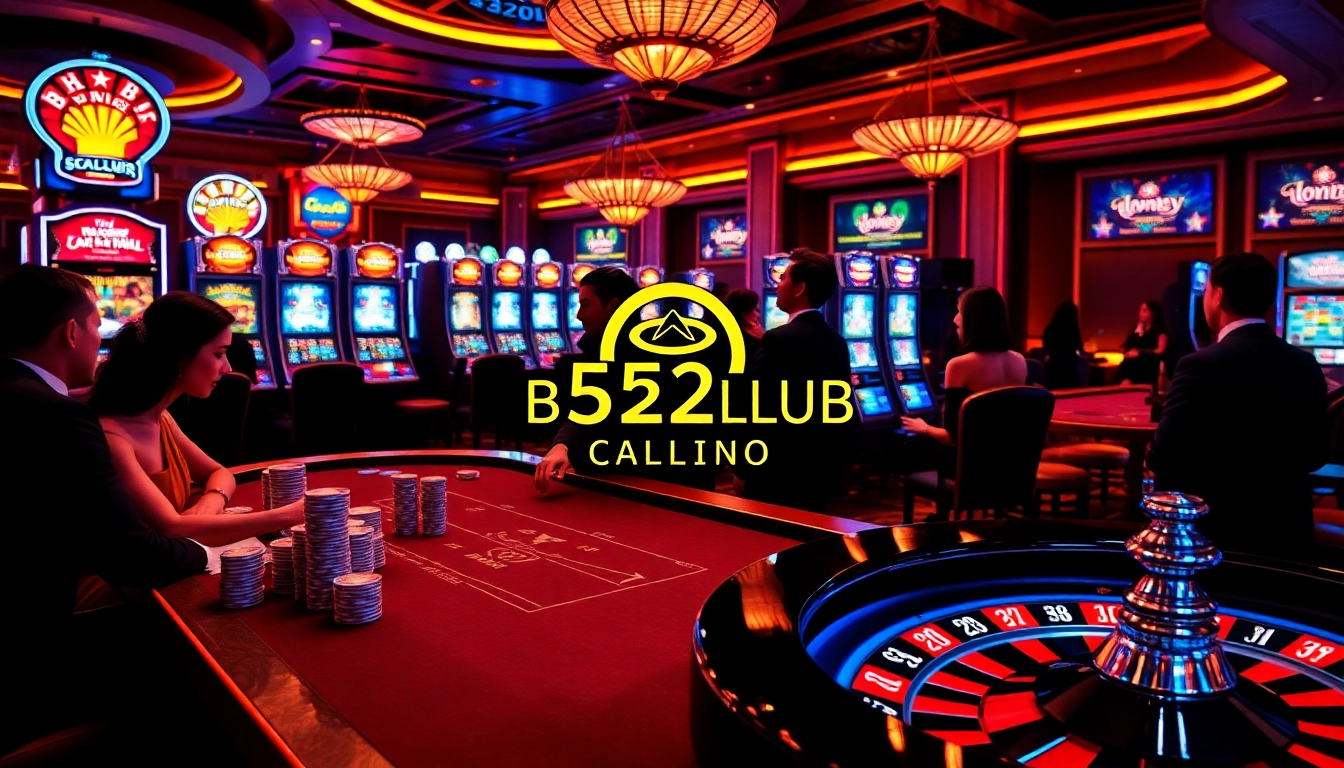 B52CLUB players enjoying a high-stakes poker game at an upscale casino table.